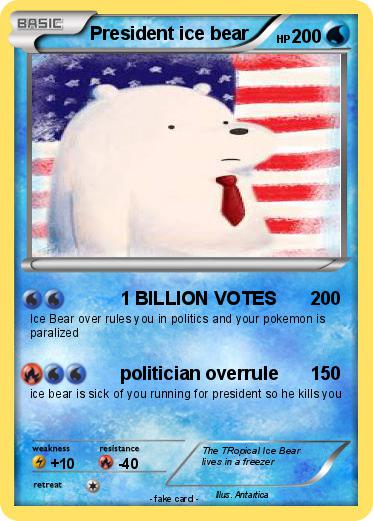 Pokemon President ice bear