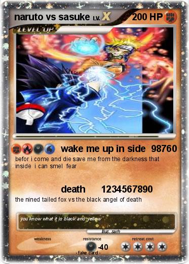 Pokemon naruto vs sasuke