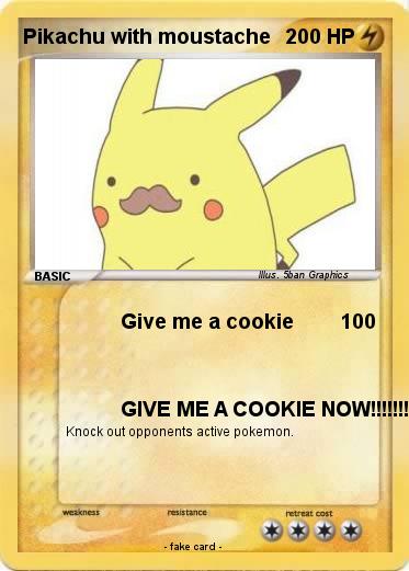 Pokemon Pikachu with moustache