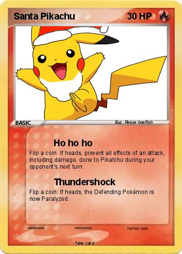 Pokemon Santa Pikachu