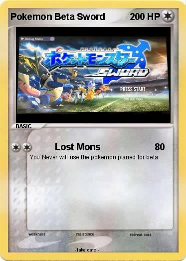 Pokemon Pokemon Beta Sword