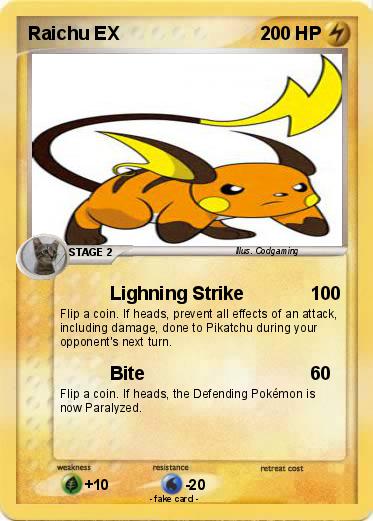 Pokemon Raichu EX