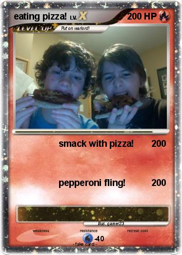Pokemon eating pizza!