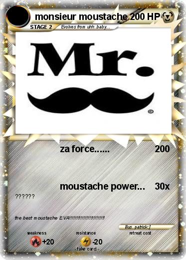 Pokemon monsieur moustache