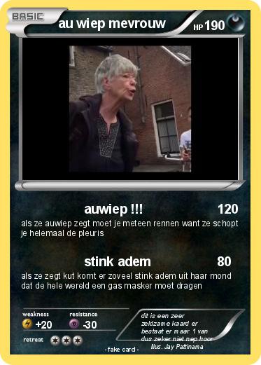 Pokemon au wiep mevrouw