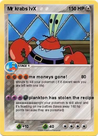 Pokemon Mr krabs lvX