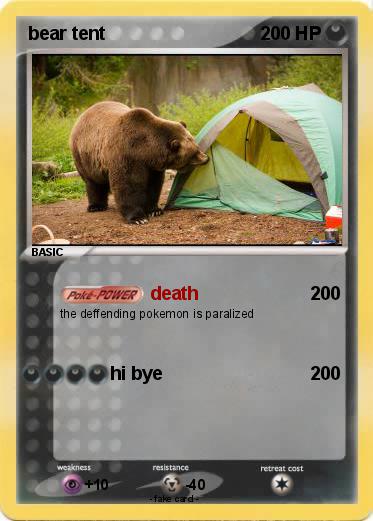 Pokemon bear tent