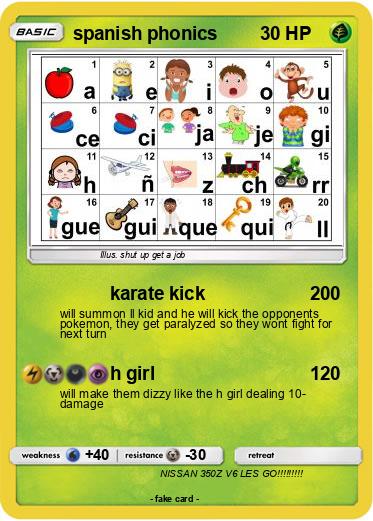 Pokemon spanish phonics