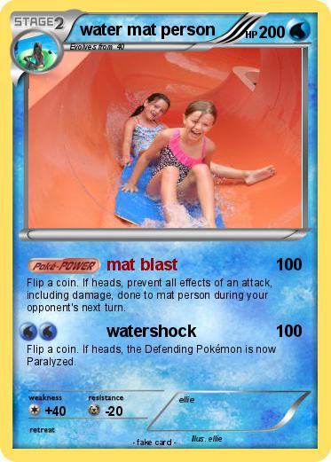 Pokemon water mat person