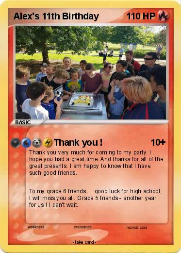 Pokemon Alex's 11th Birthday