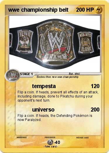 Pokemon wwe championship belt
