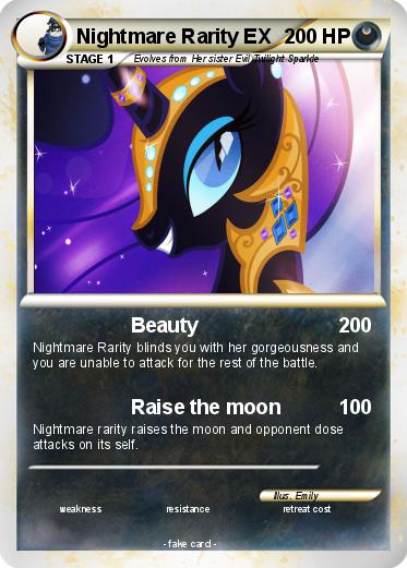 Pokemon Nightmare Rarity EX
