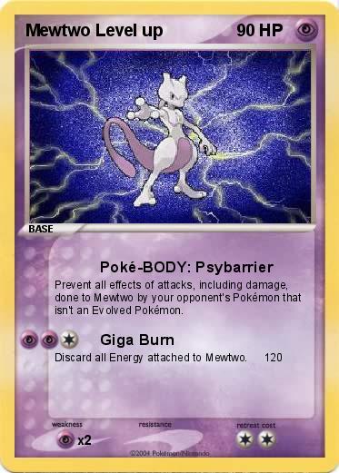 Pokemon Mewtwo Level up