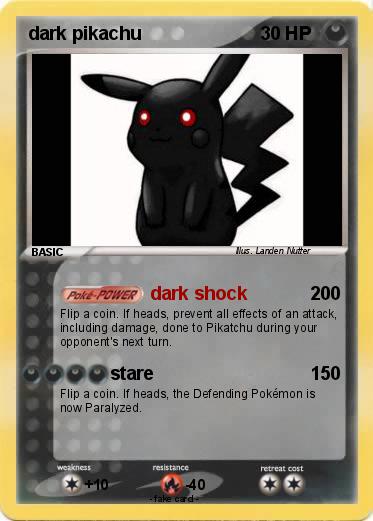 Pokemon dark pikachu