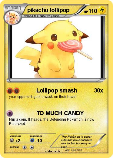 Pokemon pikachu lollipop