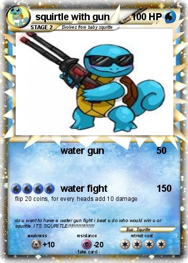 Pokemon squirtle with gun