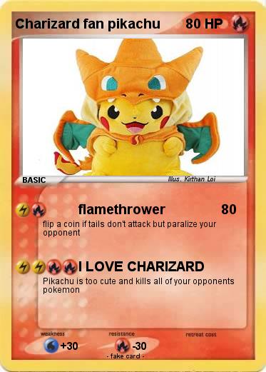 Pokemon Charizard fan pikachu