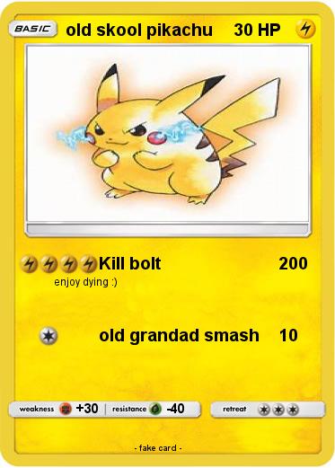 Pokemon old skool pikachu