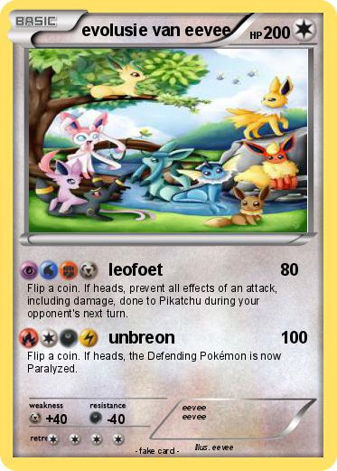 Pokemon evolusie van eevee