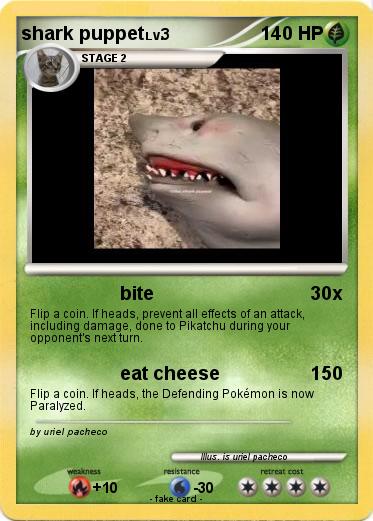Pokemon shark puppet