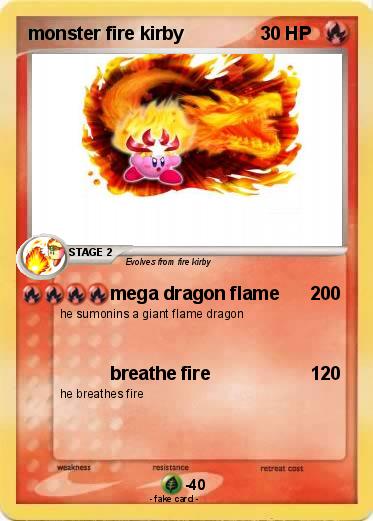 Pokemon monster fire kirby