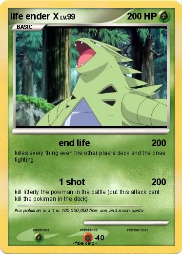 Pokemon life ender X