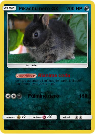 Pokemon Pikachu nero GX