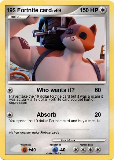 Pokemon 19$ Fortnite card