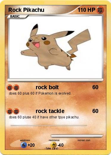 Pokemon Rock Pikachu