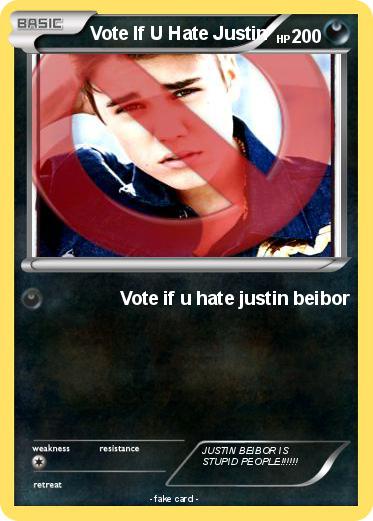 Pokemon Vote If U Hate Justin