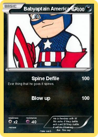 Pokemon Babyaptain America EX
