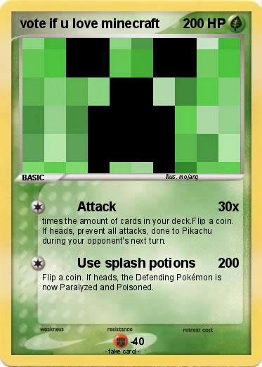 Pokemon vote if u love minecraft