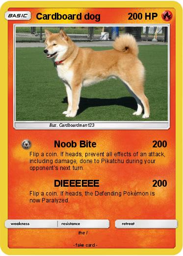 Pokemon Cardboard dog