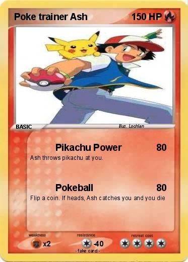 Pokemon Poke trainer Ash