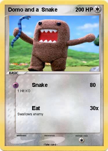 Pokemon Domo and a  Snake