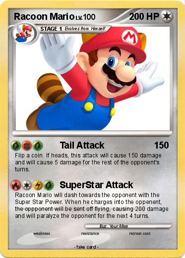 Pokemon Racoon Mario