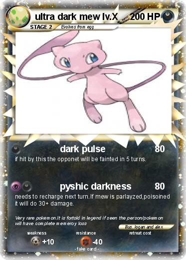 Pokemon ultra dark mew lv.X