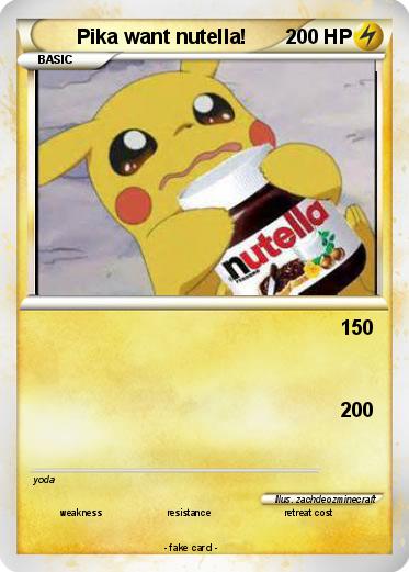 Pokemon Pika want nutella!