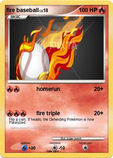 Pokemon fire baseball