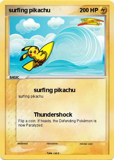 Pokemon surfing pikachu