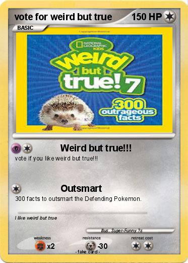 Pokemon vote for weird but true