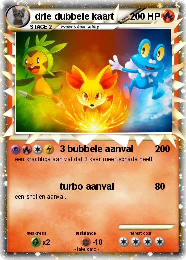 Pokemon drie dubbele kaart