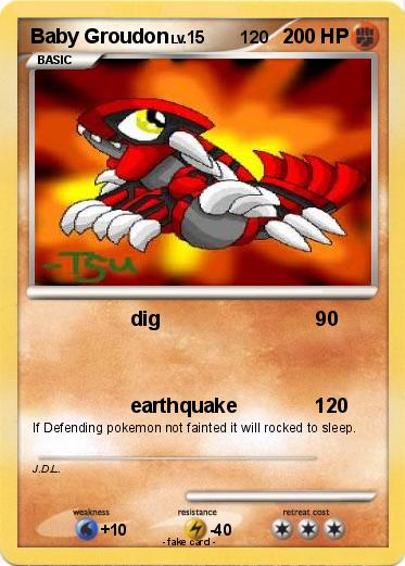 Pokemon Baby Groudon