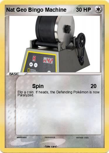 Pokemon Nat Geo Bingo Machine
