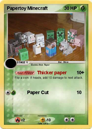Pokemon Papertoy Minecraft