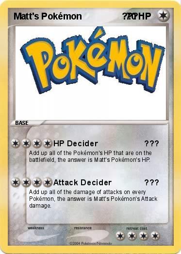 Pokemon Matt's Pokémon                ???