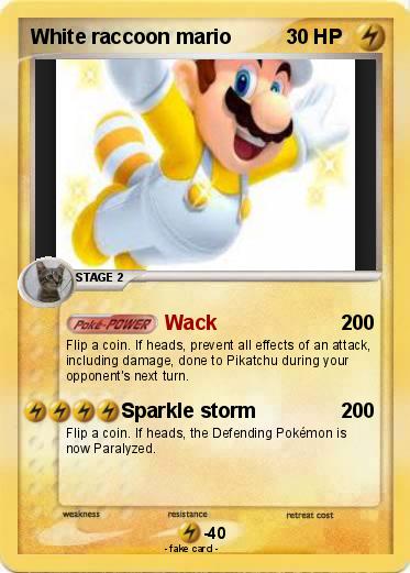 Pokemon White raccoon mario
