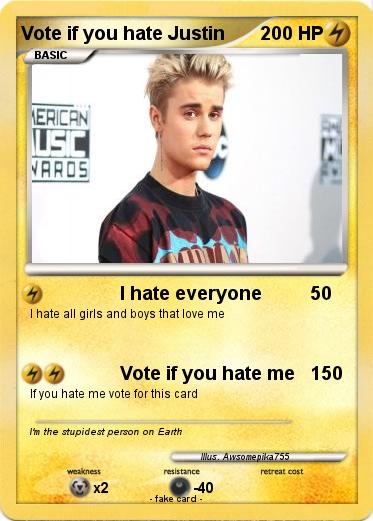 Pokemon Vote if you hate Justin Pokemon Vote if you hate Justin