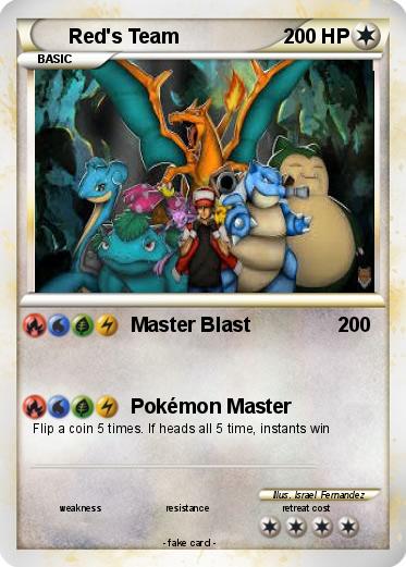 Pokemon Red's Team
