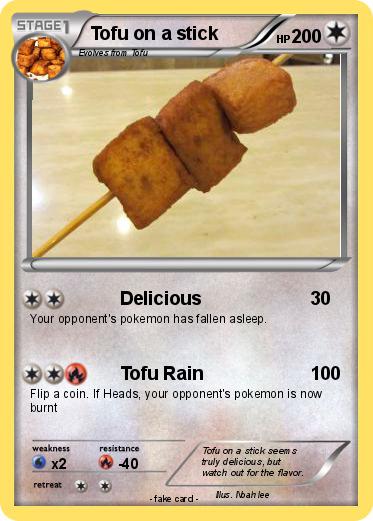 Pokemon Tofu on a stick